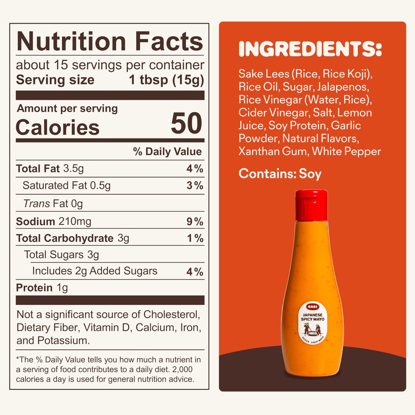 Vegan Spicy Mayo – Plant Based, Umami Rich Japanese Spicy Mayo with Creamy Texture, 8.1 oz