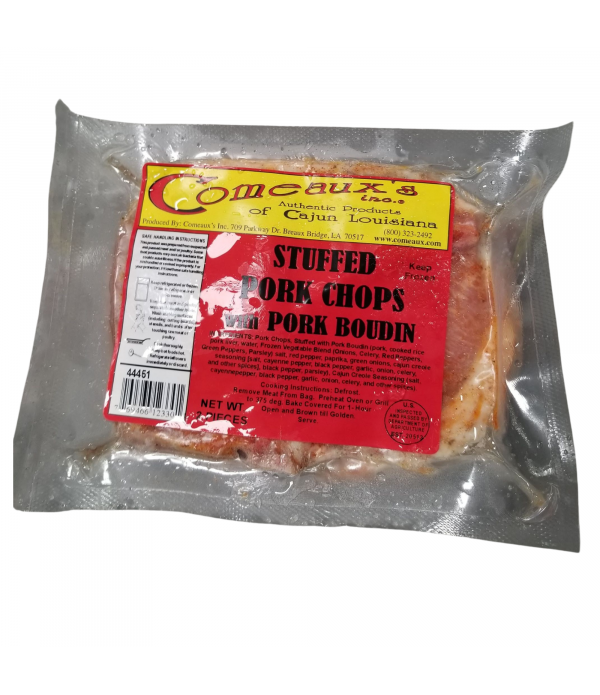 COMEAUX'S CRAWFISH BOUDIN STUFFED PORK CHOPS - Pack of 2