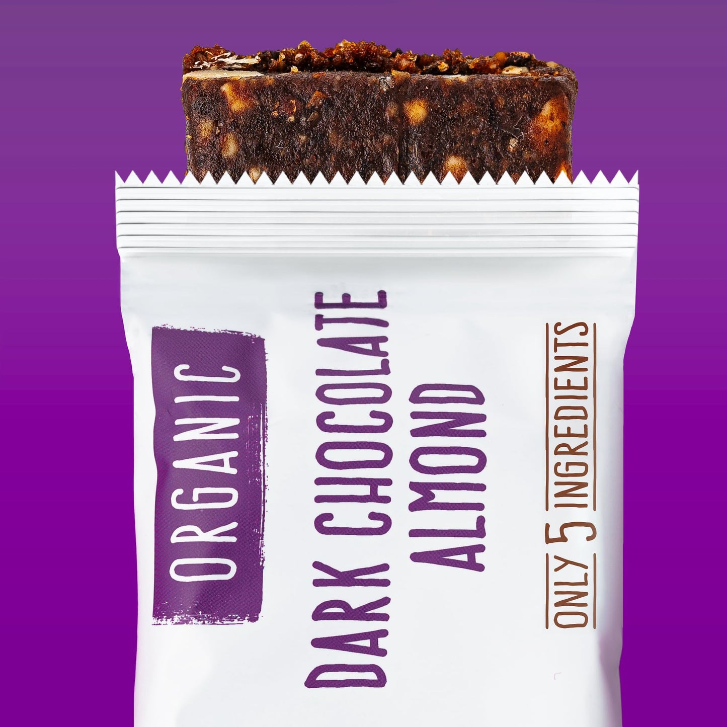 Jonesbar Dark Chocolate Almond, USDA Organic Fruit & Nut Bar, Non-GMO, Kosher, Vegan, Gluten Free - Pack of 12