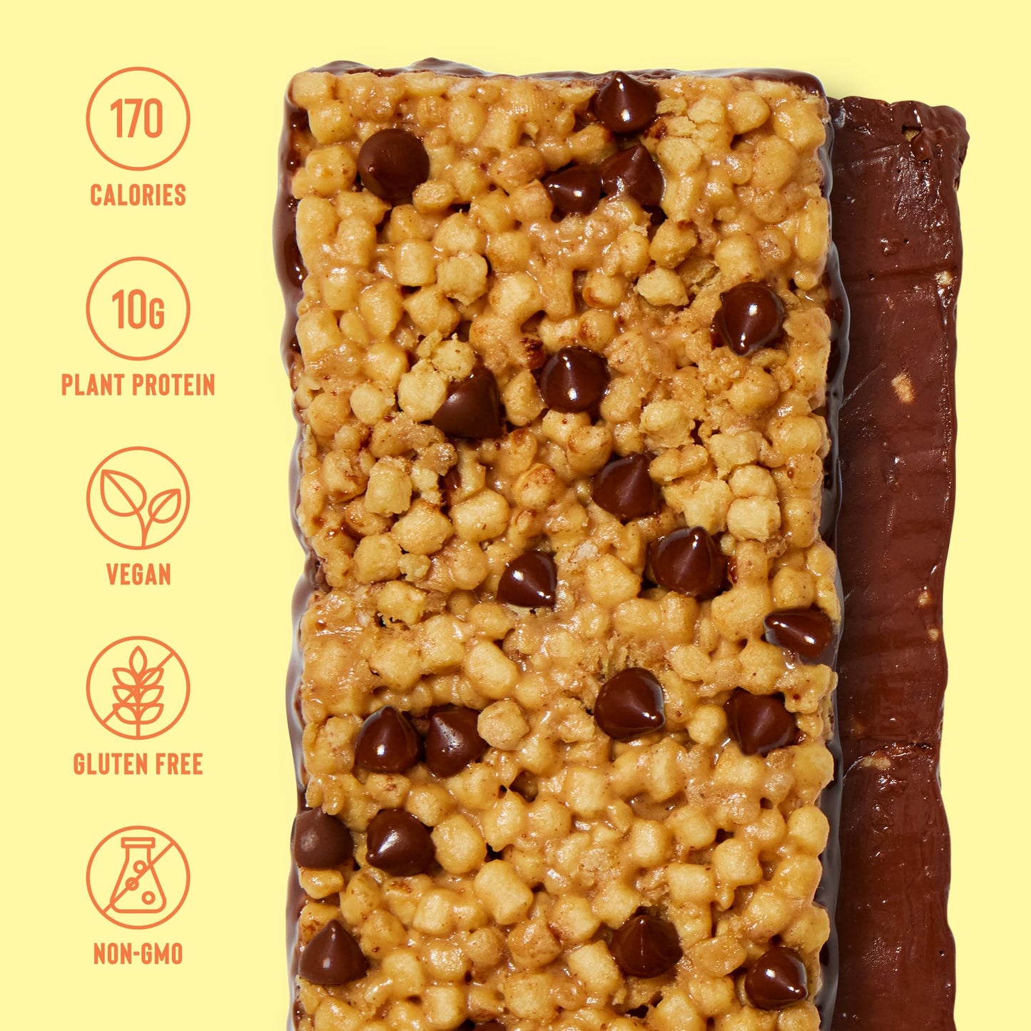 Mezcla Puff Crispy Protein Bars, Peanut Butter Chocolate - Gluten Free & Vegan Protein Bars, 10g Protein, Alt for Crispy Rice Treat, Granola Bars & Breakfast Bars - Pack of 12