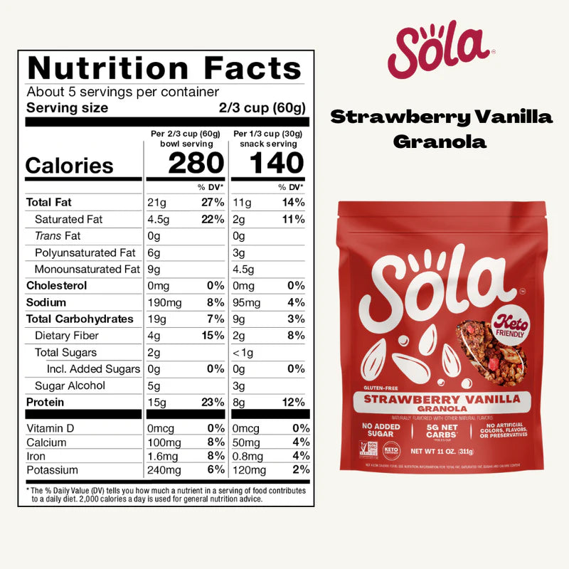SOLA Strawberry Vanilla Granola