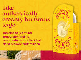 Mezete Traditional Hummus Dip with Breadsticks | All Natural | On the Go | Plant Based | Preservative-Free - Pack of 6