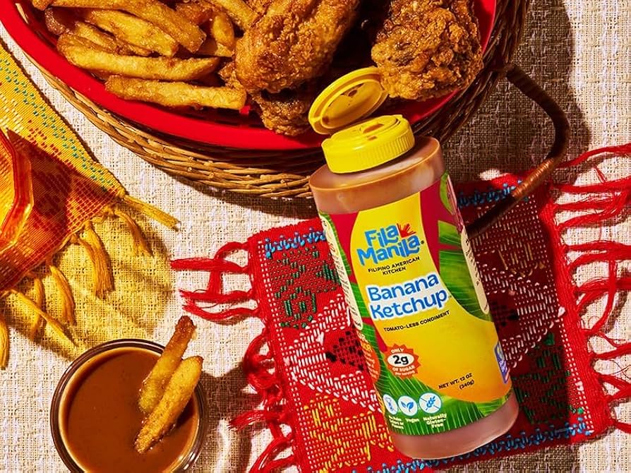 Banana Ketchup - Filipino Sauce & Condiment, Mild, Vegan, No MSG, No Sugar Added, Gluten Free - Pack of 3