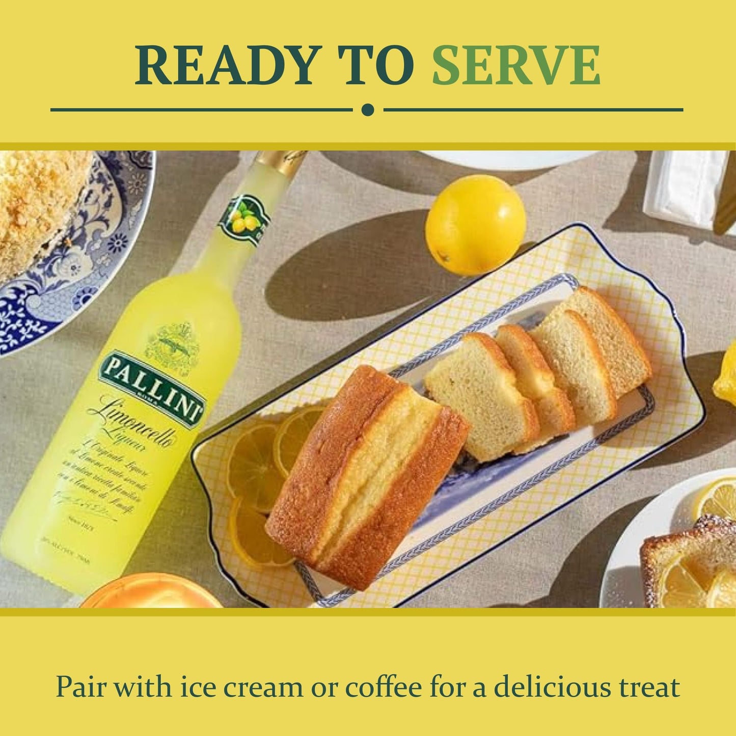 Great Spirits Baking Pallini Limoncello Loaf Cake - 10 oz - Authentic Limoncello