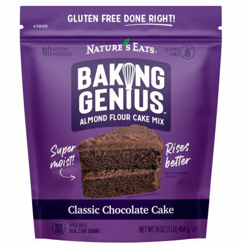 Nature's Eats Baking Genius Classic Chocolate Cake Almond Flour Cake Mix - 16 oz