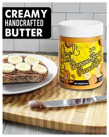 Laurel’s Banana Bread Peanut Butter – High Protein and Keto Friendly Butter – Gluten Free and No Preservatives – Non GMO, Kosher - Pack of 2