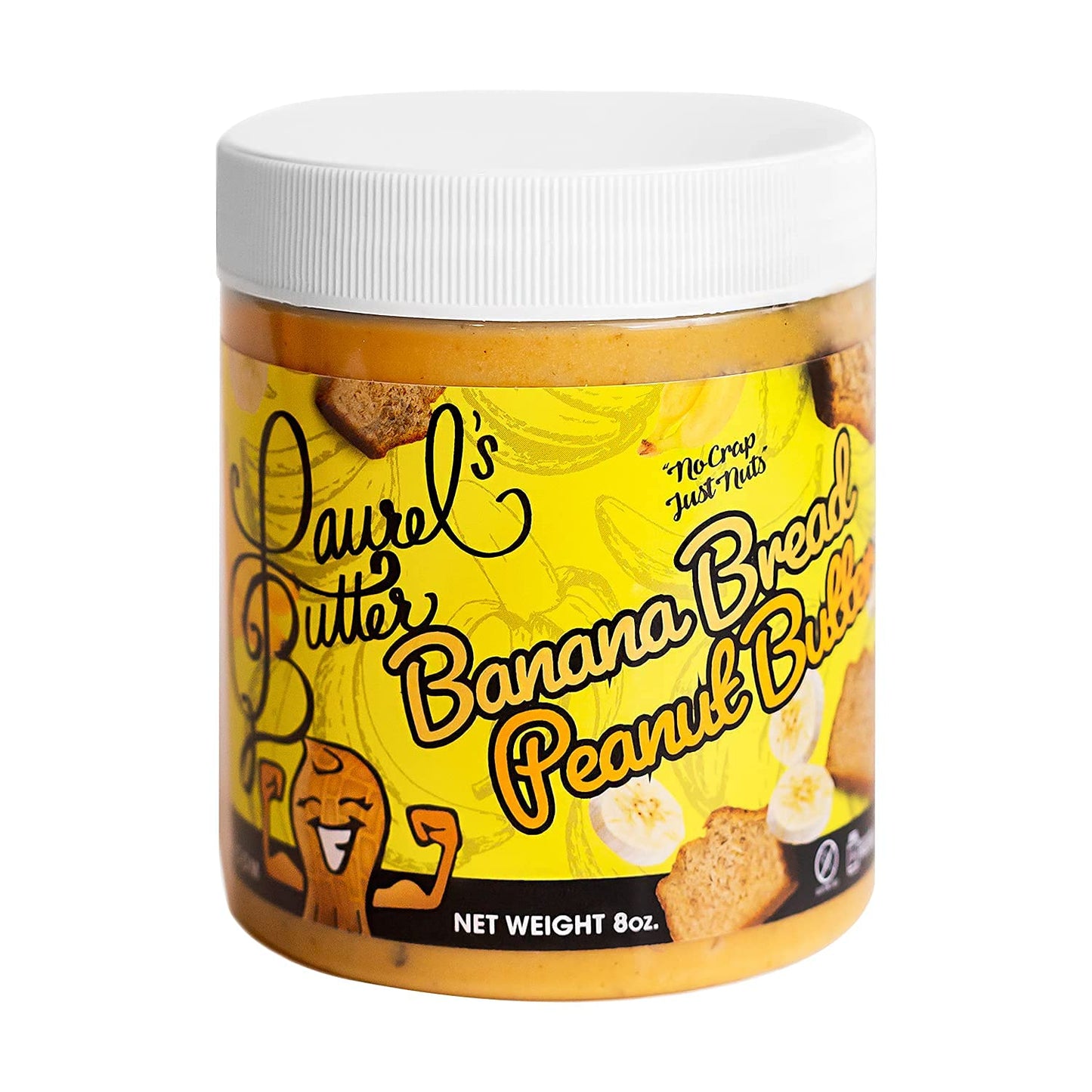 Laurel’s Banana Bread Peanut Butter – High Protein and Keto Friendly Butter – Gluten Free and No Preservatives – Non GMO, Kosher - Pack of 2
