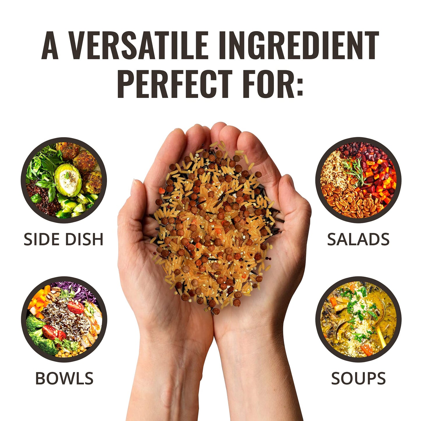 Floating Leaf Wild Rice Blend, Gluten Free Vegan Rice with Nutty Aroma, Flavorful Mix of Riceberry, Red Rice, Medium Grain & Long Grain Brown Rice - Pack of 3