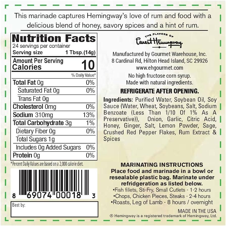 The Flavors of Ernest Hemingway Sampler Bundle - The Havana BBQ Sauce, The Rum Runner Marinade, The Keys Island Spice Rub