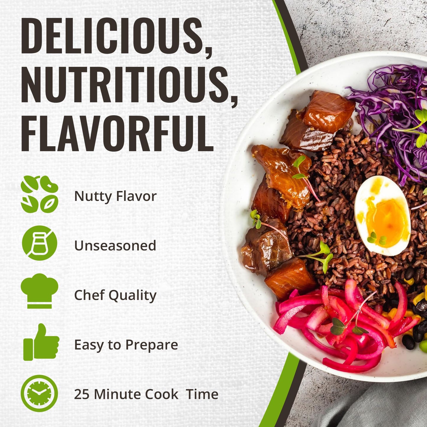 Floating Leaf Wild Rice Blend, Gluten Free Vegan Rice with Nutty Aroma, Flavorful Mix of Riceberry, Red Rice, Medium Grain & Long Grain Brown Rice - Pack of 3