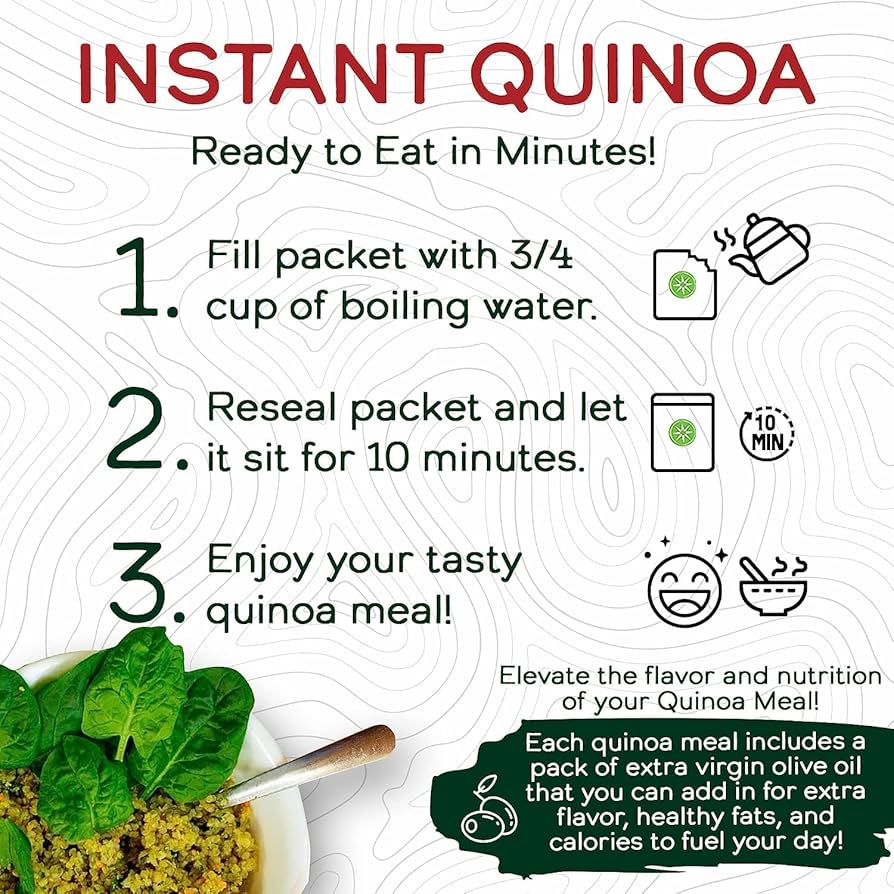 Wild Zora Instant Organic Quinoa Bowl Meals Variety Pack - Instant Tasty Bowls, Gluten-Free Meal with Lentils Plus - Pack of 5