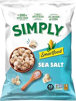 Smartfood Simply Variety Pack, White Cheddar and Sea Salt, 0.5 oz - 36/Case