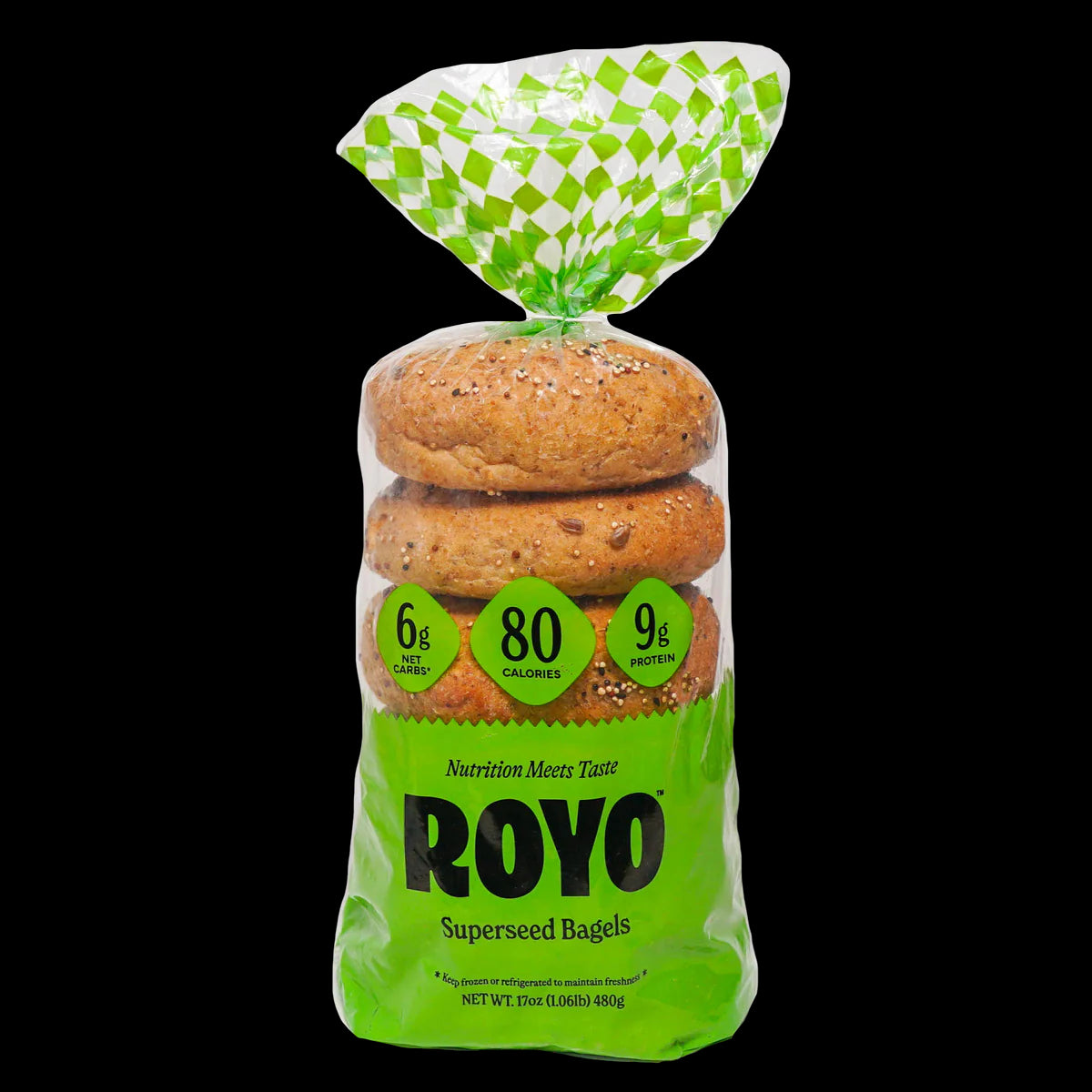 Royo Bread Co Low Carb New York Bagels - Super Seed - Pack of 3