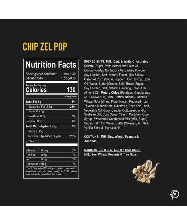 Funky Chunky Gourmet Popcorn Sampler Variety - Sea Salt Caramel, Nutty Choco Pop, Peanut Butter Cup, Chip Zel Pop, and Chocolate Pretzel - 5 oz - Pack of 5