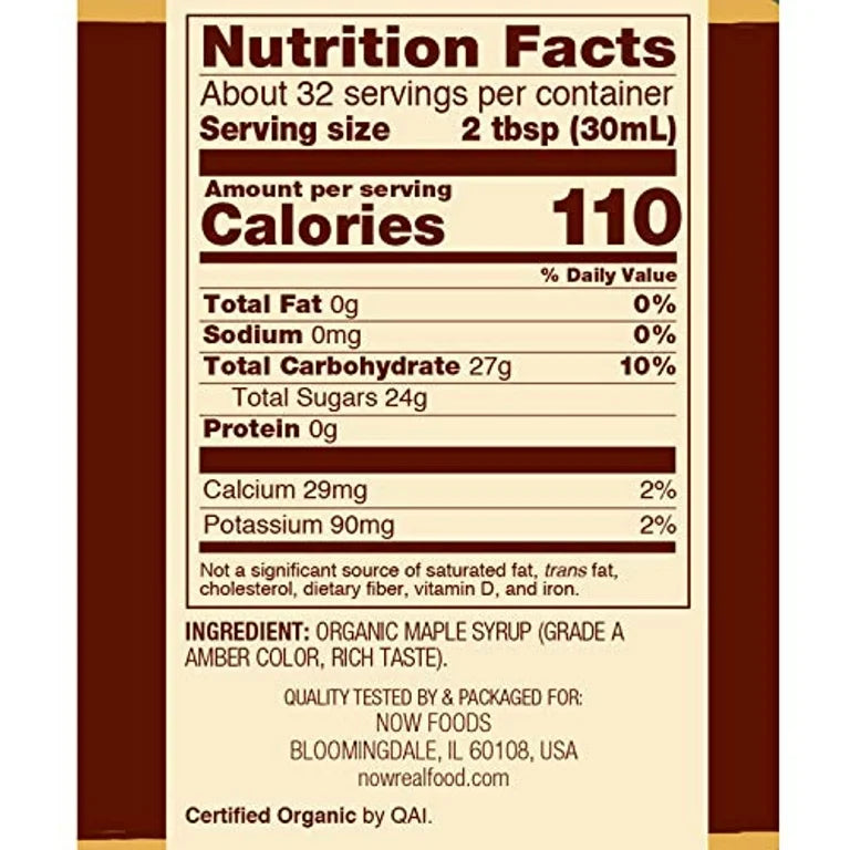 Certified Organic Maple Syrup - Certified Non-GMO - Pack of 2