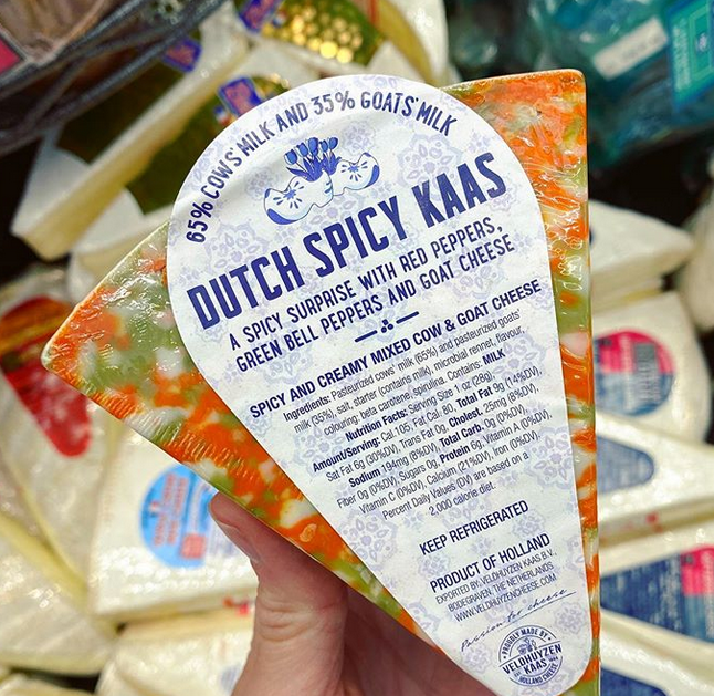 Dutch Spicy Kaas Red & Green Peppers Cheese - 1 lb