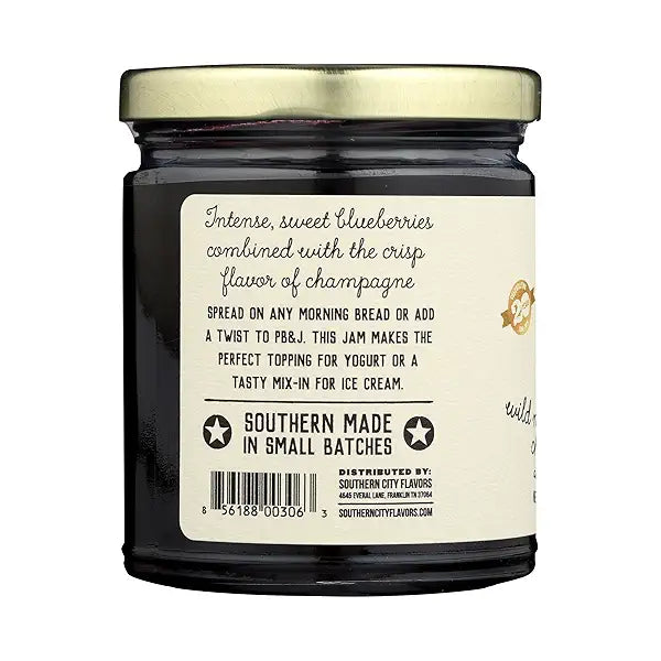 Southern City Flavors Wild Maine Blueberry Champagne Jam - 10 oz
