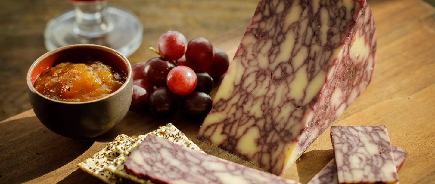 Belton Farm Port Wine Derby Cheese, 8 Oz