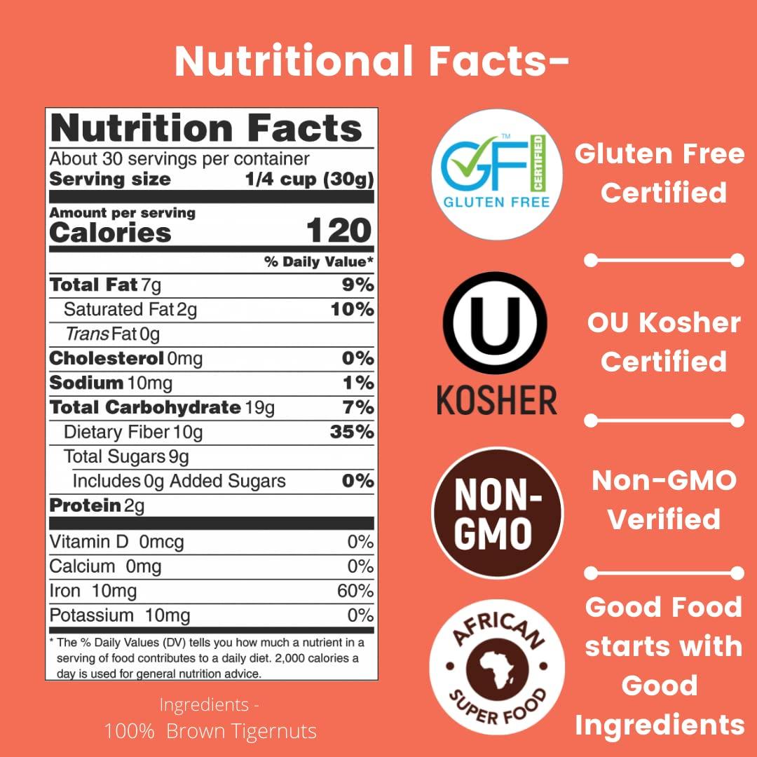 Fine TigerNut Flour - 5 lb - Non-GMO, Gluten Free