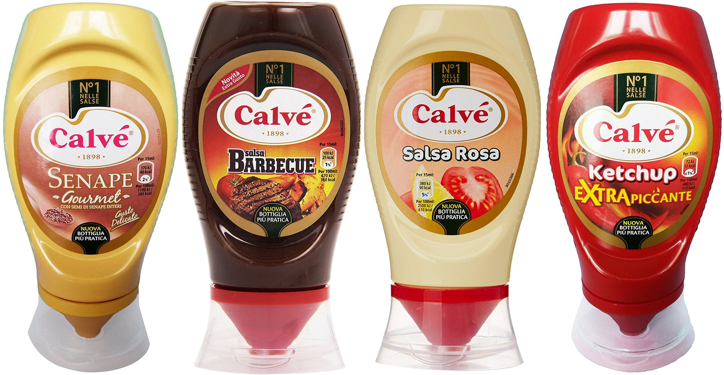 Calvé Italian Salsa Barbecue Sauce - 8.8 oz, Imported from Italy - Pack of 4