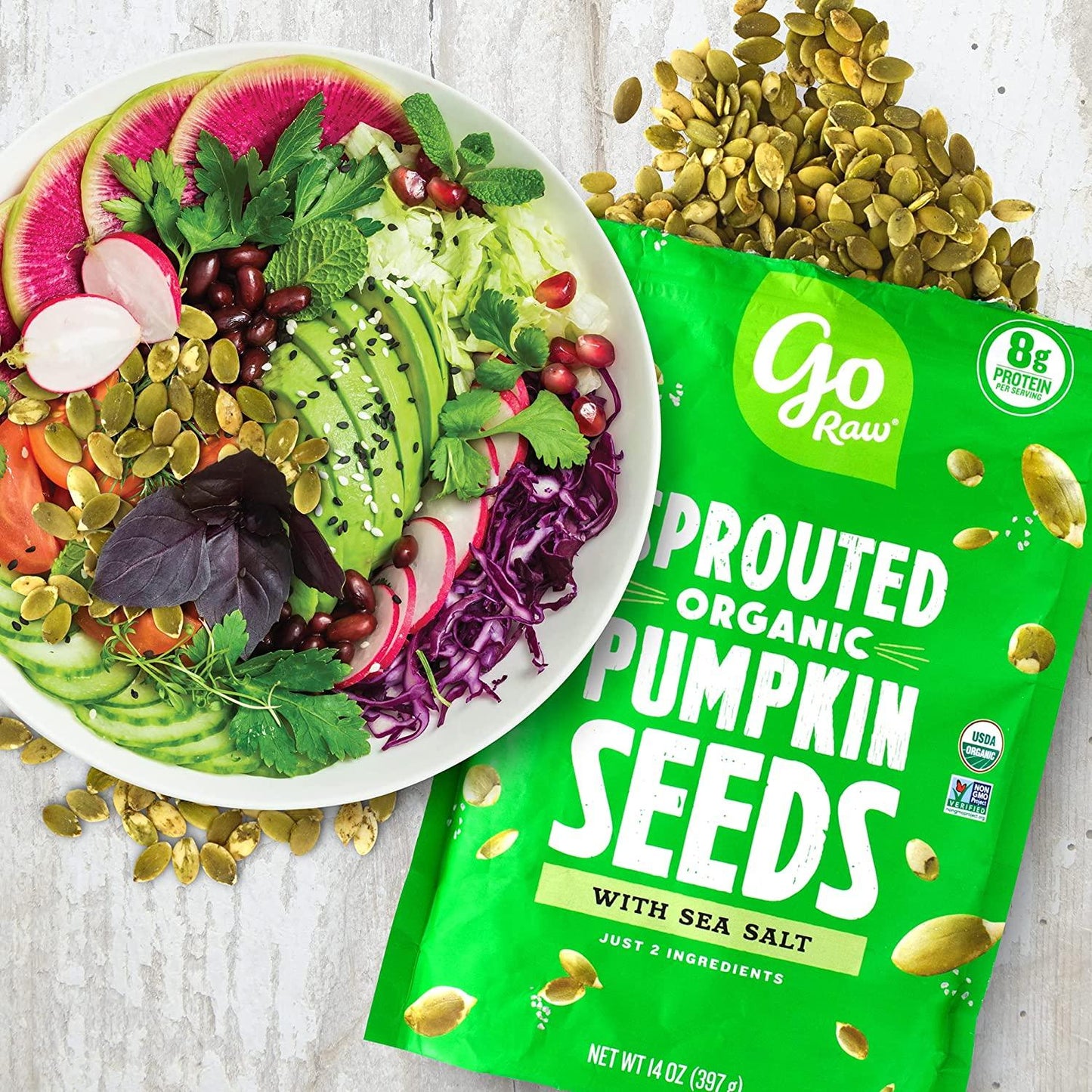 Go Raw Organic Sprouted Pumpkin Seeds -1 oz, Pack of 12