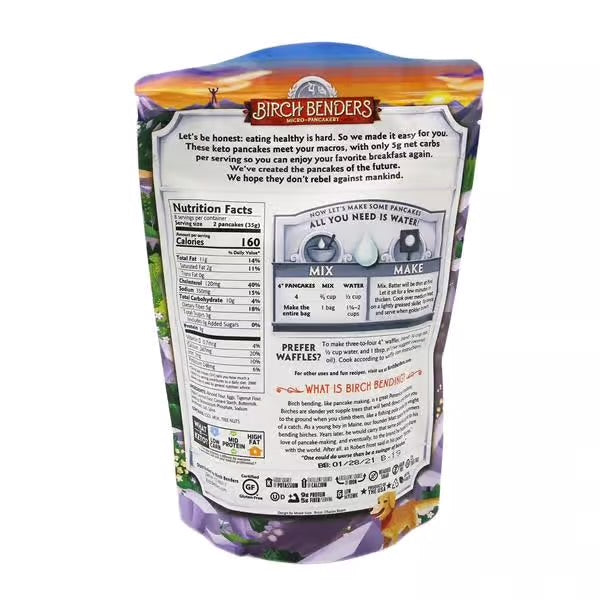 Birch Benders Griddle Cakes, Pancake Waffle Mix Keto, 10 oz - Pack of 2