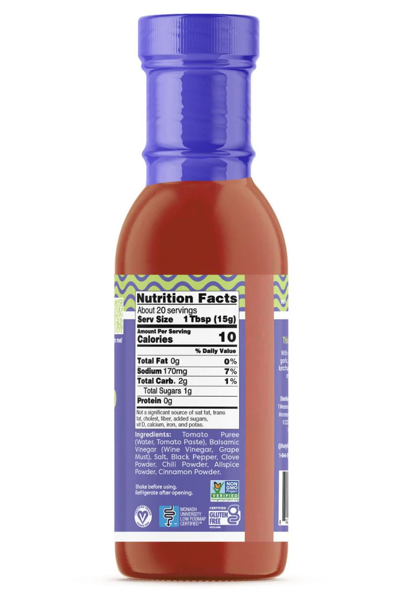 Fody Foods Vegan Unsweetened Tomato Ketchup - Keto Friendly Condiment, Non GMO - Pack of 2
