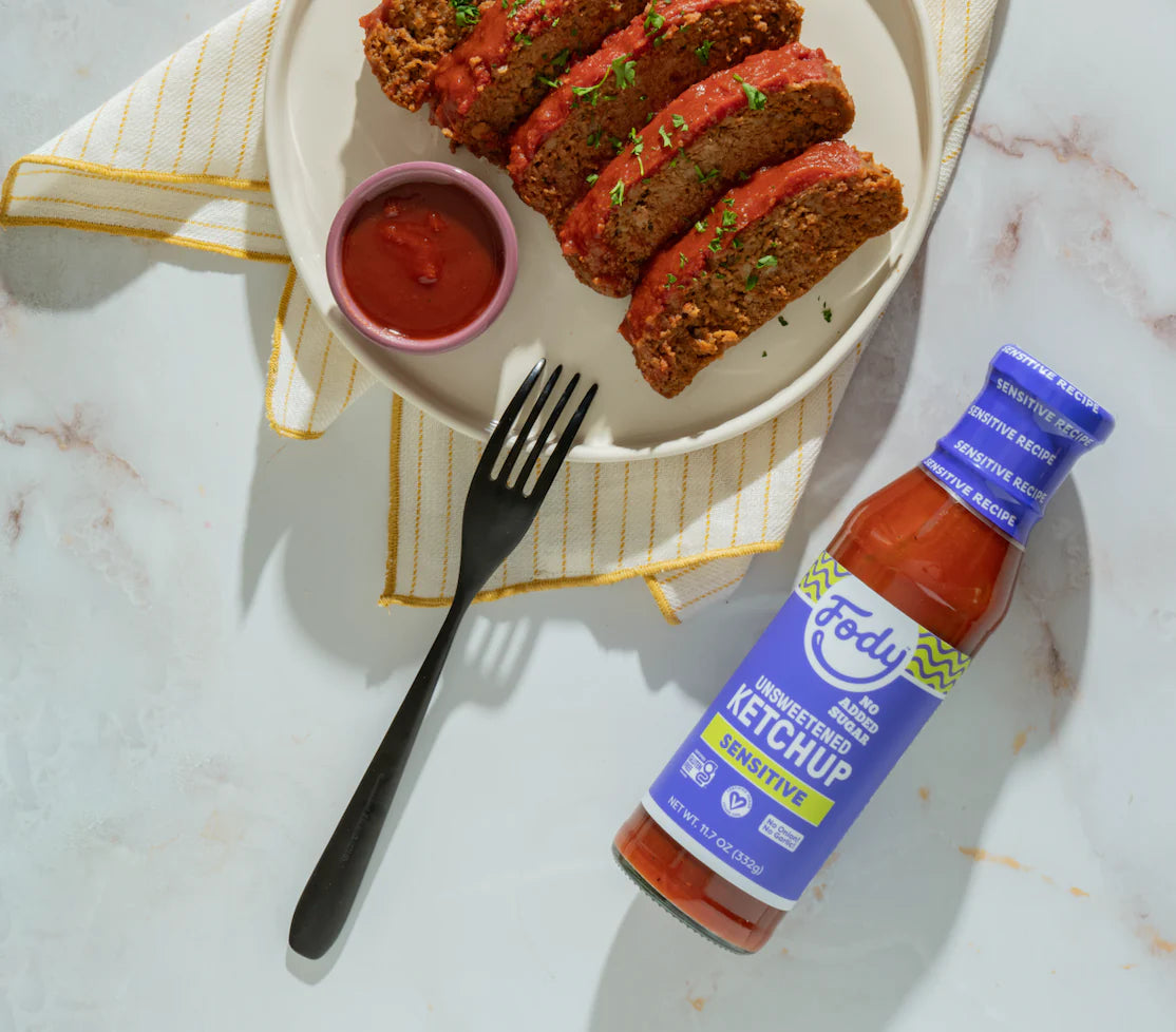 Fody Foods Vegan Unsweetened Tomato Ketchup - Keto Friendly Condiment, Non GMO - Pack of 2
