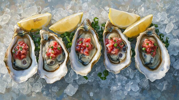 Premium Raw Half Shell Oysters - 12 Count Case - 24 Servings, 4 oz each