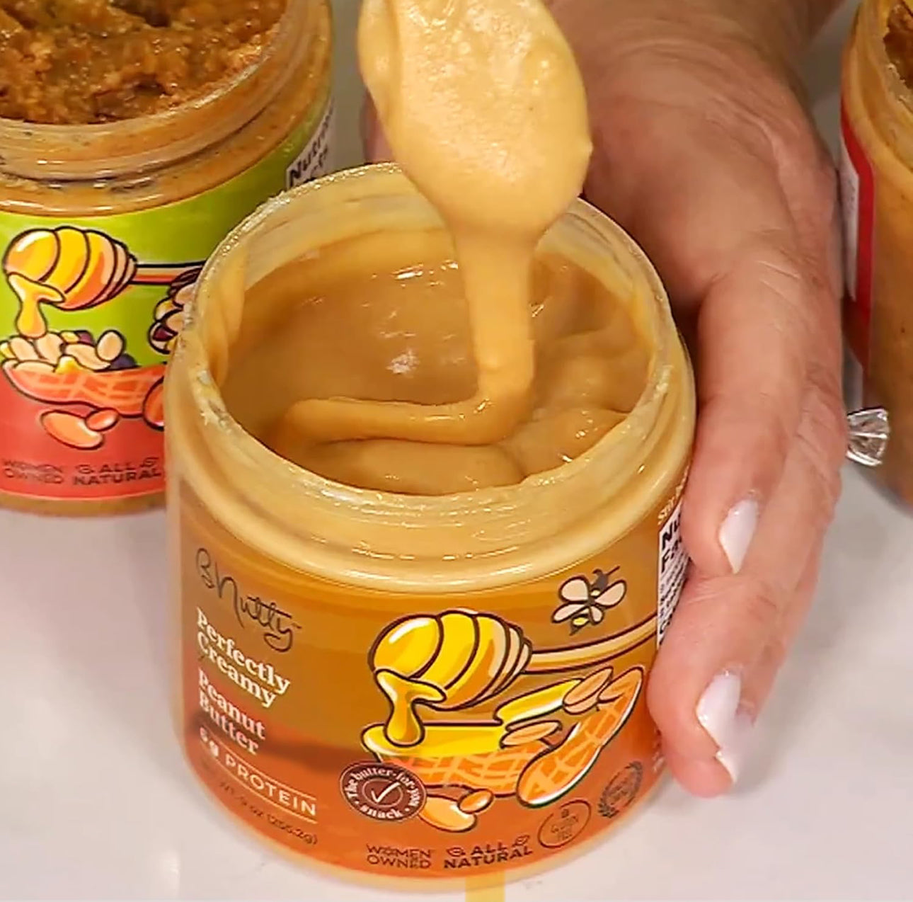 bNutty Best Sellers Peanut Butter - Assorted Flavors - Gluten Free, High Protein - Natural Peanut Butter - 4 Pack