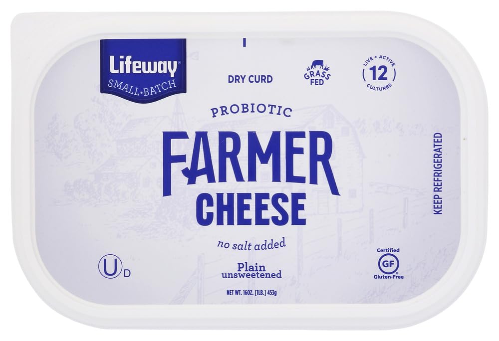 Farmer Cheese - Pack of 2 -16 oz each - Gluten Free - A low fat alternative to cream cheese.
