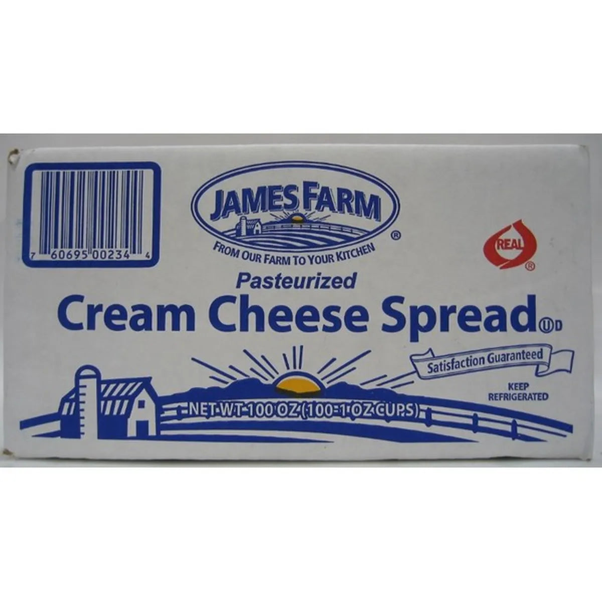 James Farm Cream Cheese Spread - Plain - 1 oz each - 100 individual pack