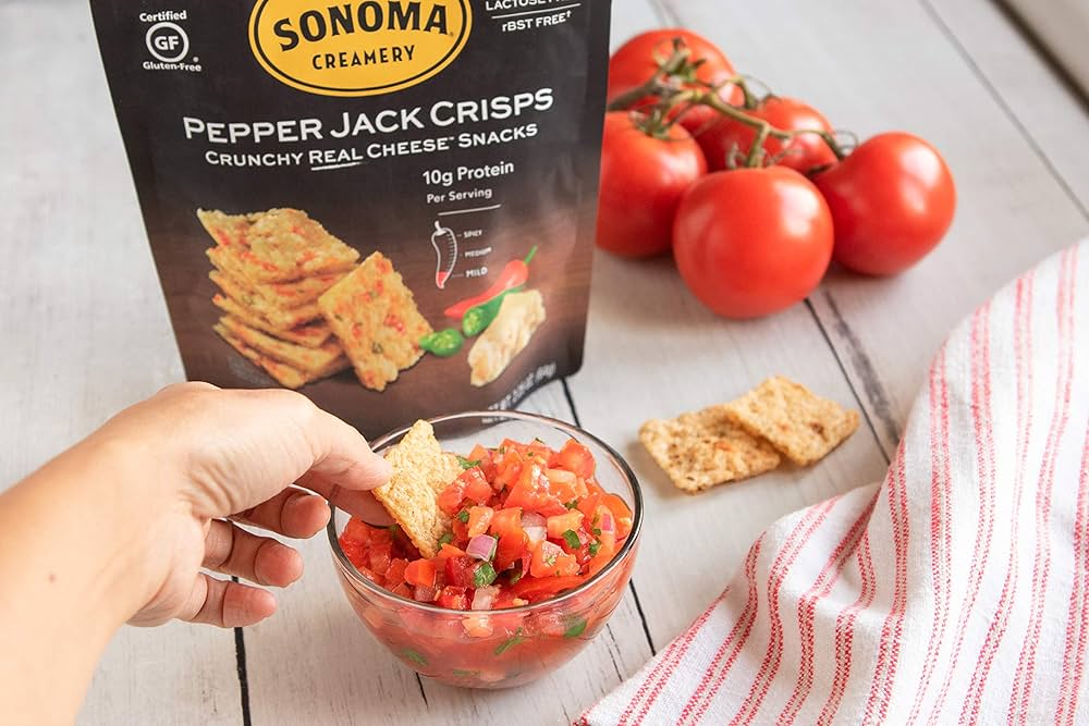 Sonoma Creamery Cheese Crisps Variety Pack - Savory Seed, Pepper Jack, Parmesan, Cheddar, Bacon Cheddar
