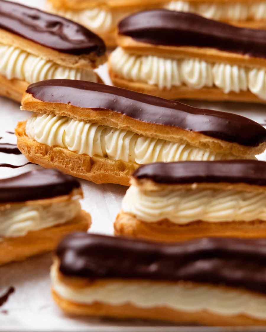 Classic French Eclair with Belgium Chocolate - 1 Dozen