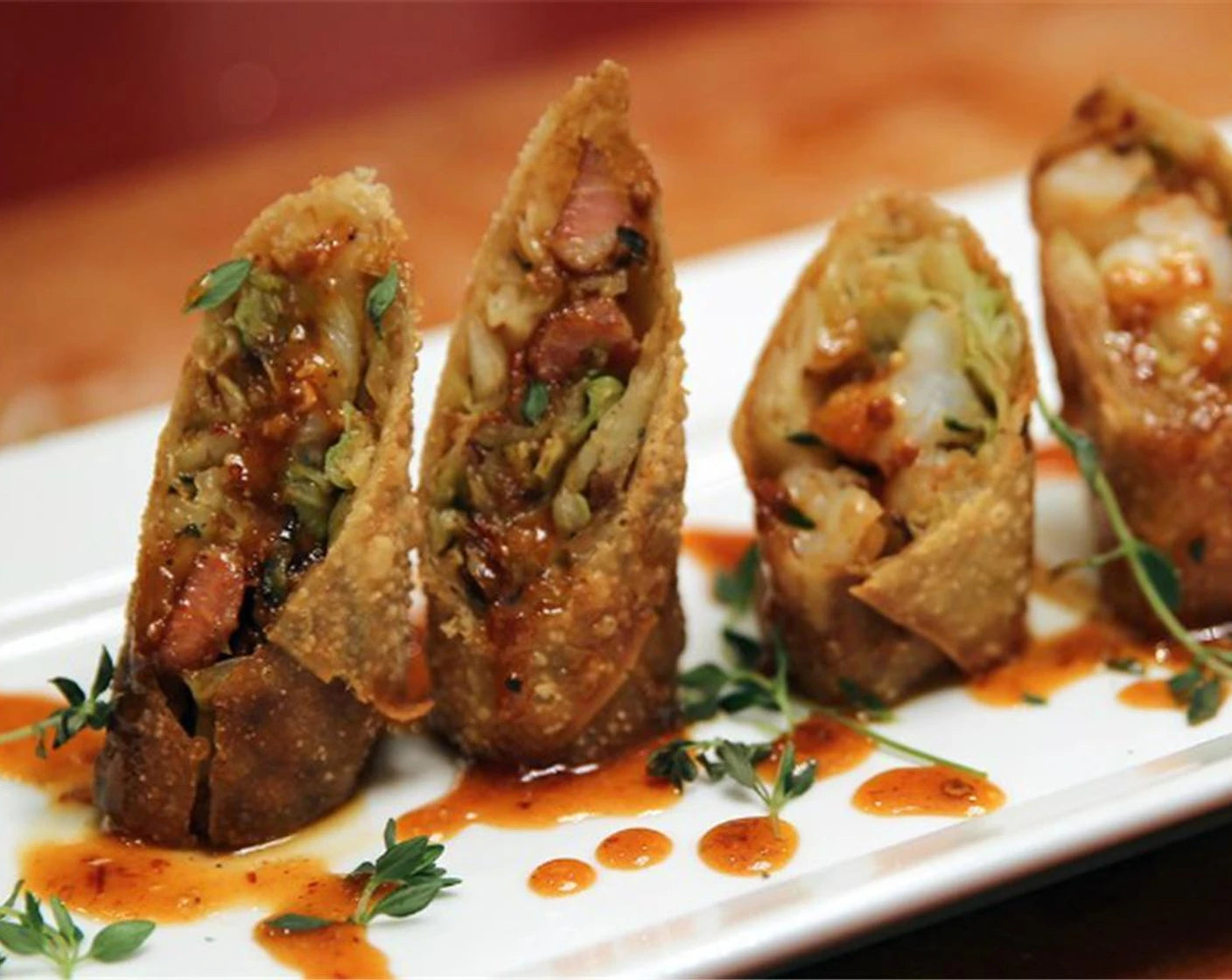 Shrimp and Wagyu Beef Egg Rolls - includes 8
