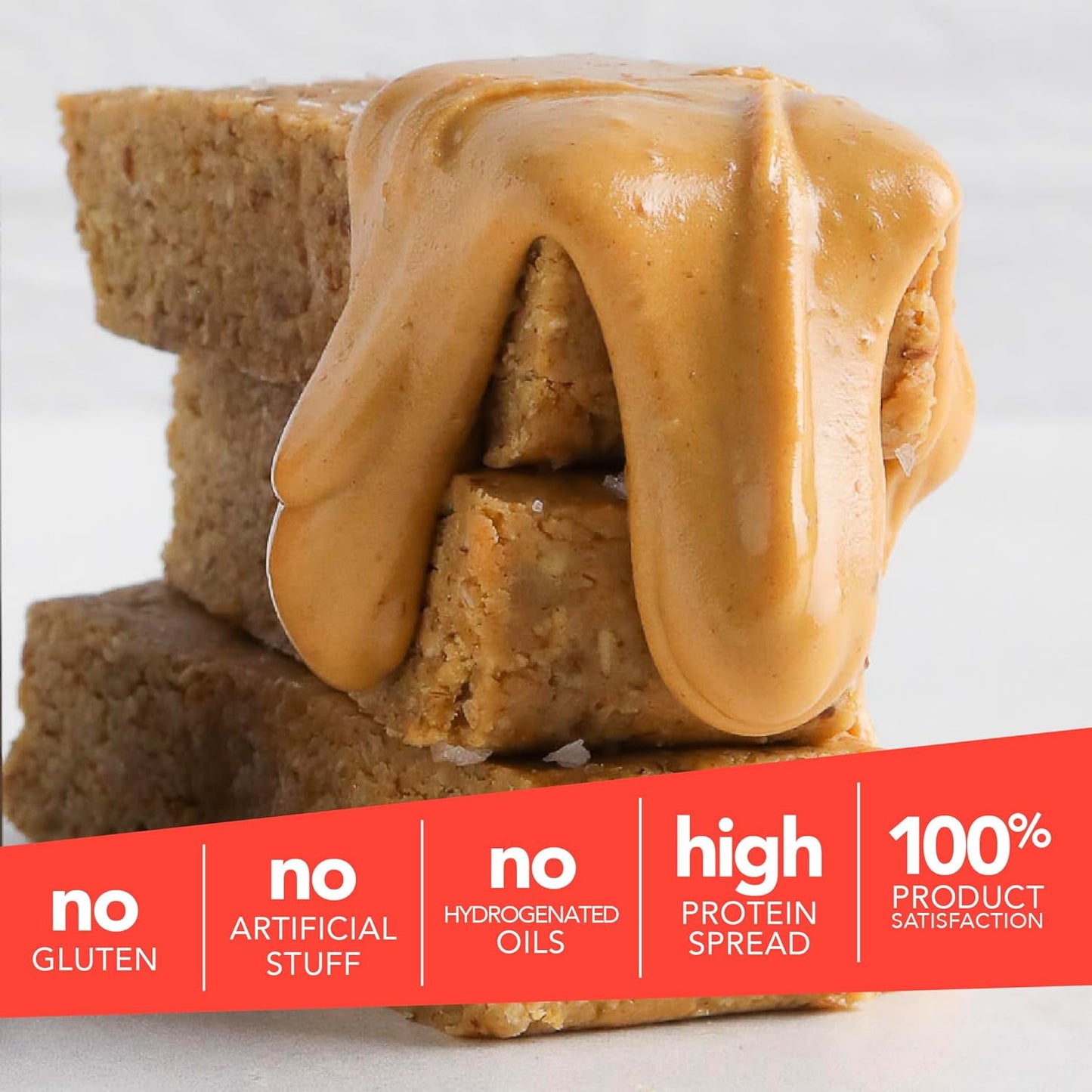 Nuts 'N More Salted Caramel Snack Packs - High Protein Peanut Spread, Low Carb, Low Sugar, Gluten Free, Non-GMO, with Omega-3s and Antioxidants - 1.10 oz Packets, Pack of 10