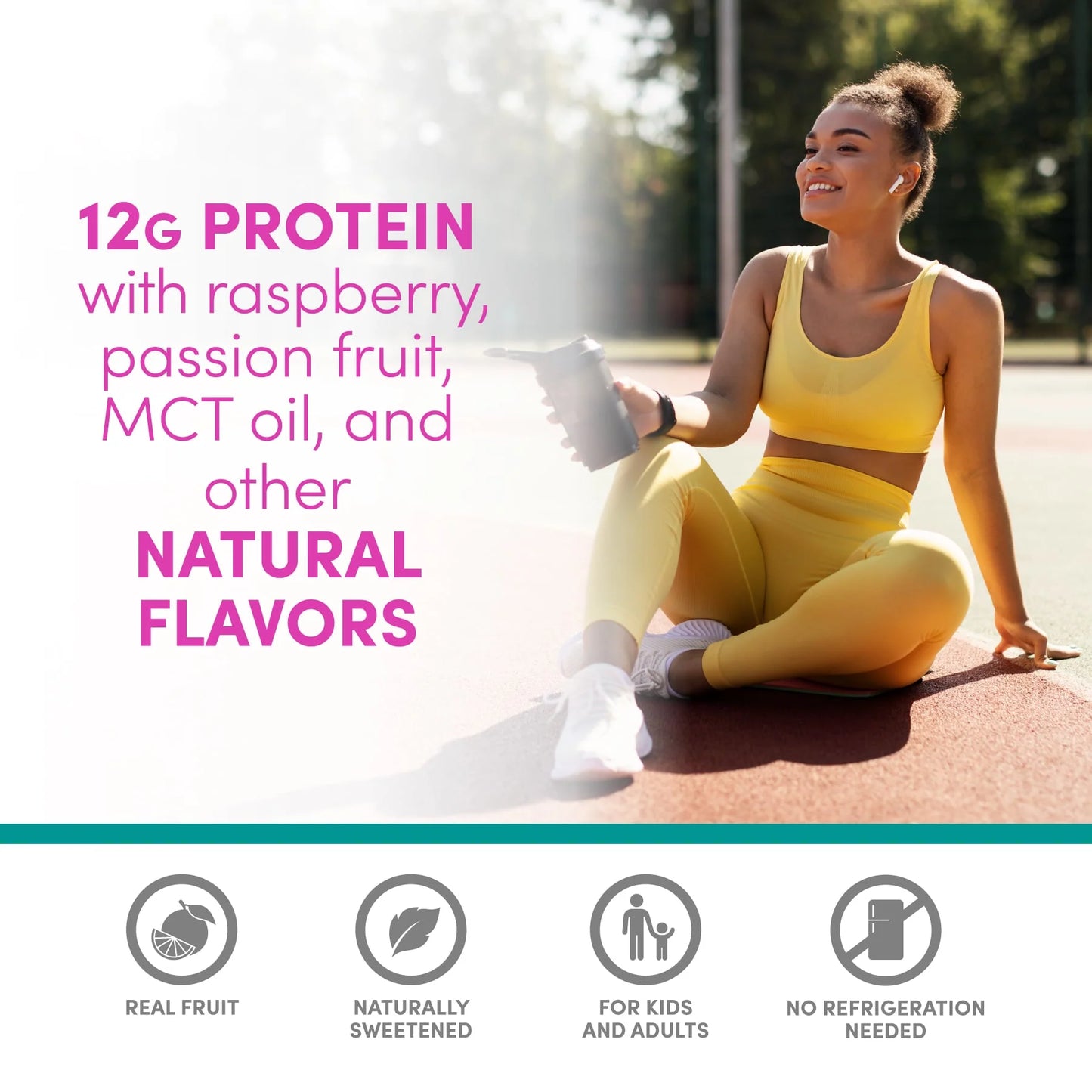 Designer Wellness Protein Smoothie, Real Fruit - 12g Protein, Low Carb, Zero Added Sugar, Gluten-Free, Non-GMO - 4 Flavor, Variety Pack of 12