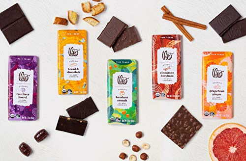 Theo Chocolate Organic Milk + Dark Chocolate Bars Classic Sampler Variety, Gluten Free, Non-Gmo - Pack of 10