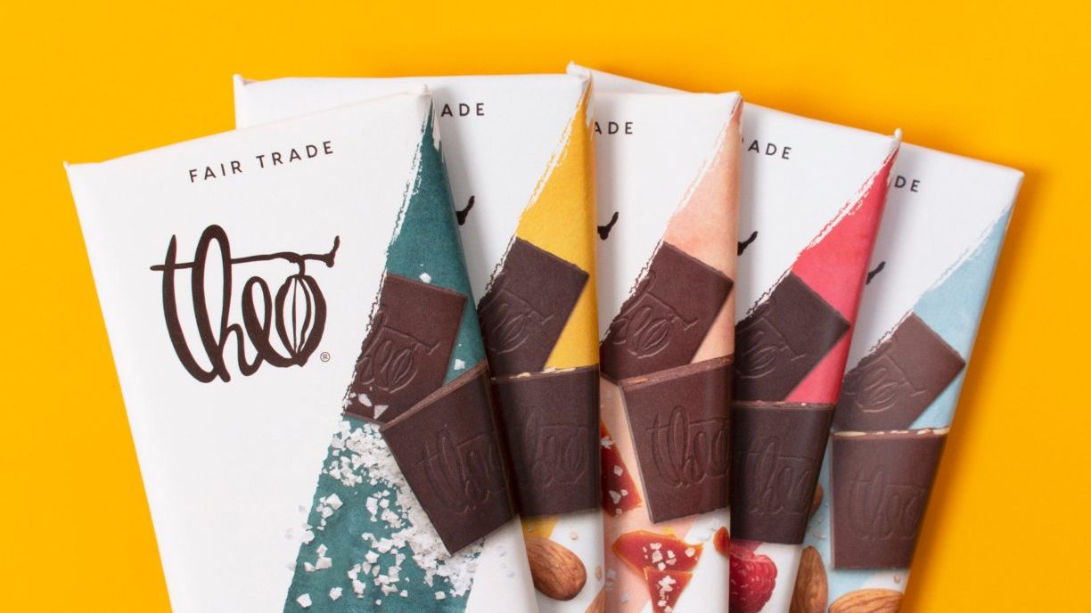 Theo Chocolate Organic Milk + Dark Chocolate Bars Classic Sampler Variety, Gluten Free, Non-Gmo - Pack of 10