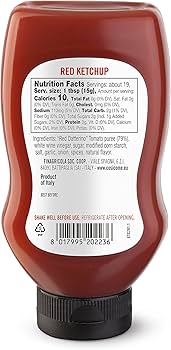 Così Com'è Italian Tomatoes Ketchup, made with 100% Italian Tomatoes, 9.88 oz, No preservatives, Red Ketchup, No Artificial Flavors, Non-GMO - Pack of 3