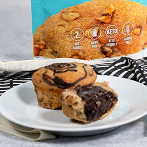 Lakanto Sugar Free Banana Nut Muffin and Bread Mix - Sweetened with Monk Fruit Sweetener, 2g Net Carbs, Gluten Free, Naturally Flavored, Keto Diet Friendly, Dairy Free, Makes 12 Muffins - Pack of 2