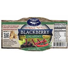 Gourmet Blackberry Jalapeno Jam - Small Batch - FAT FREE, GLUTEN FREE & ALL NATURAL
