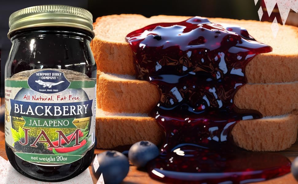 Gourmet Blackberry Jalapeno Jam - Small Batch - FAT FREE, GLUTEN FREE & ALL NATURAL