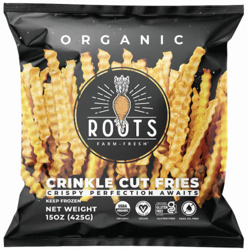 Organic Crinkle Cut Fries - Seed Oil Free, Gluten Free, Vegan - Pack of 2