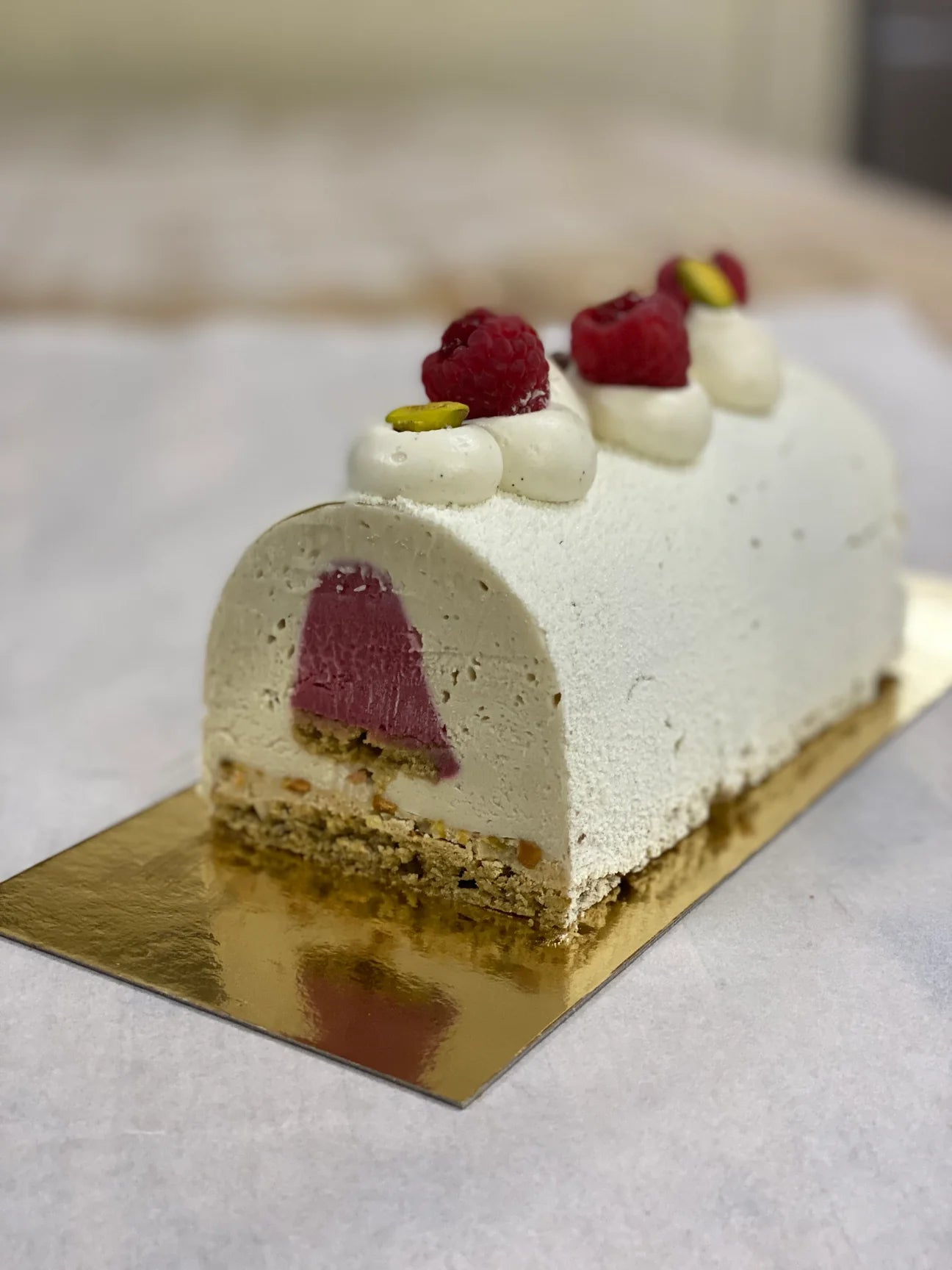 Bûche de Noël - White Chocolate Yule Log - Gluten Free