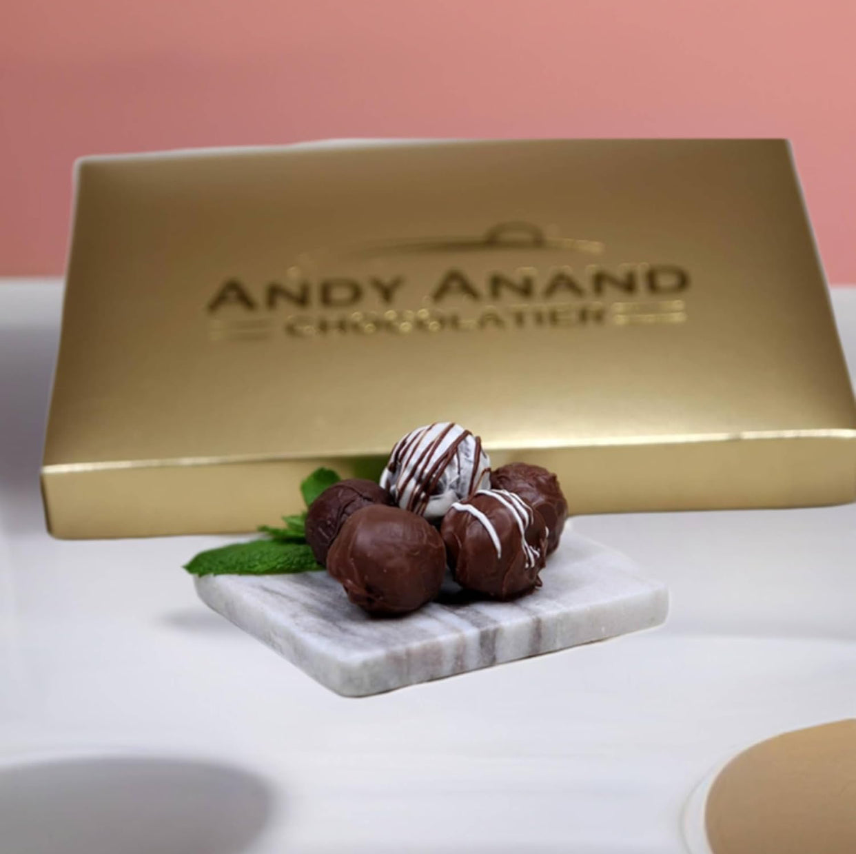 Andy Anand Belgium Chocolates Filled - Champagne, Rum, Irish Cream & Kahlua Belgian Chocolate Truffles Gift Boxed - 24 Pieces