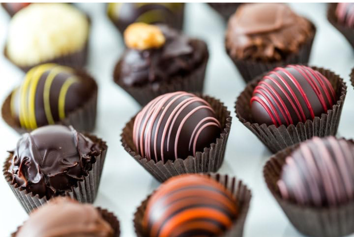 Andy Anand Belgium Chocolates Filled - Champagne, Rum, Irish Cream & Kahlua Belgian Chocolate Truffles Gift Boxed - 24 Pieces