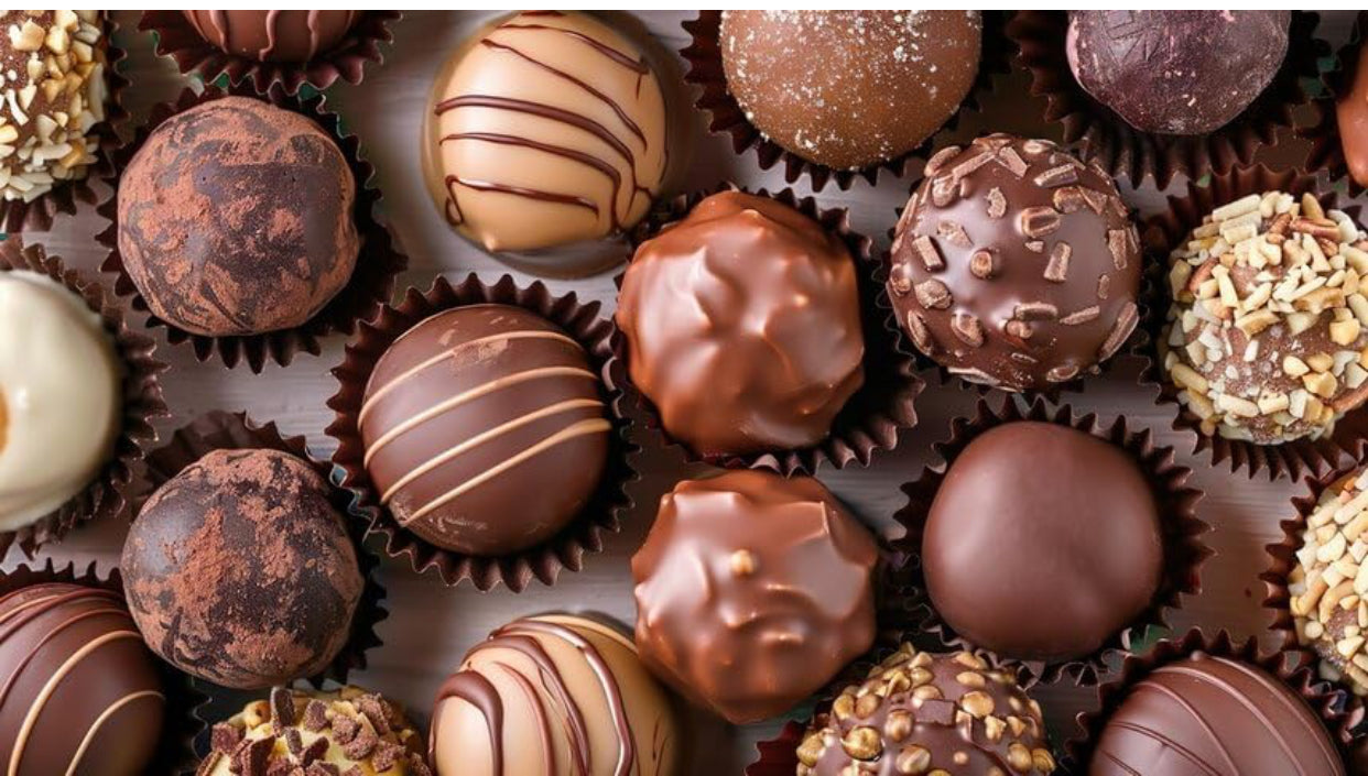 Andy Anand Belgium Chocolates Filled - Champagne, Rum, Irish Cream & Kahlua Belgian Chocolate Truffles Gift Boxed - 24 Pieces