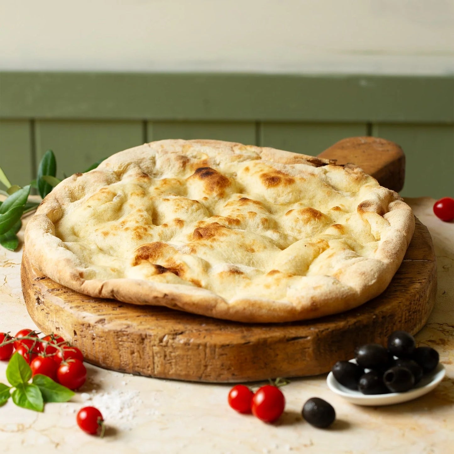 Classic Margherita Pizza Kit - Crusts, EVOO, Parmigiano Reggiano Cheese, Tomato Basil Passata Puree - Imported from Italy