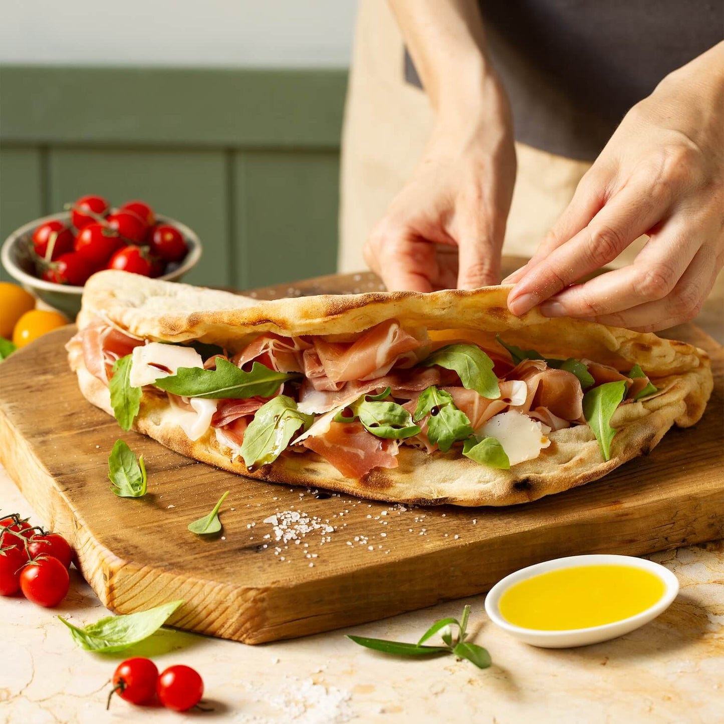 Italian Pizza Crusts - Smile Folded Crusts, 11” - Pack of 4 - Imported from Italy